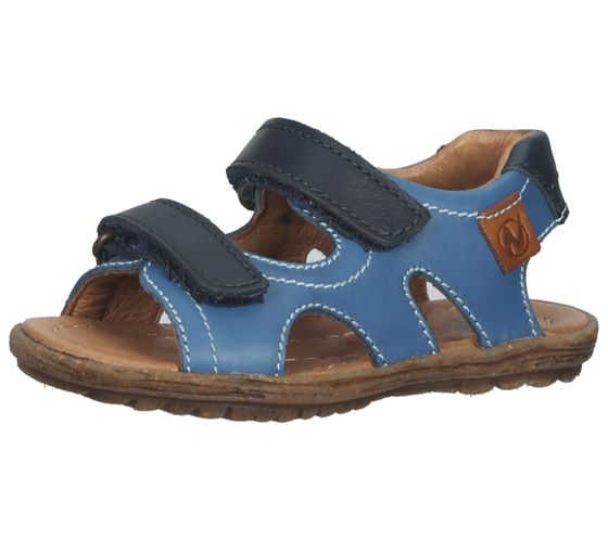 NATURINO Sky sandales pour enfants en cuir véritable pour garçon avec fermeture velcro chaussures d'été 0010502430.81.1C74 bleu/marron