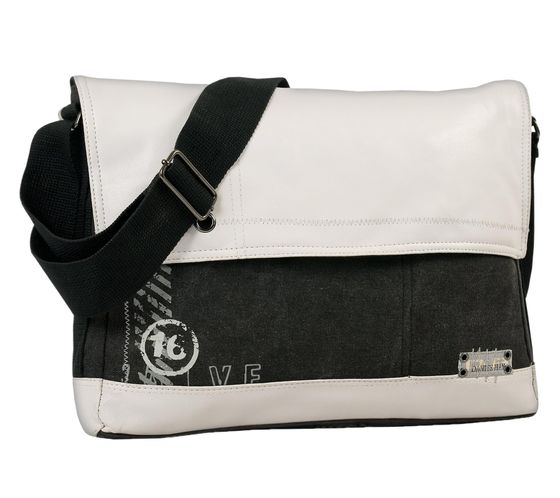 DANIEL RAY SIXTEEN Umhänge-Tasche Laptop-Tasche bis 15 Zoll (36 x 29 x 10 cm) 42.584838 Schwarz/Weiß