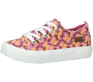 Blowsfish Clay women's everyday sneakers with a striking pattern and open seams lace-up shoes 771 50415 pink/violet/orange