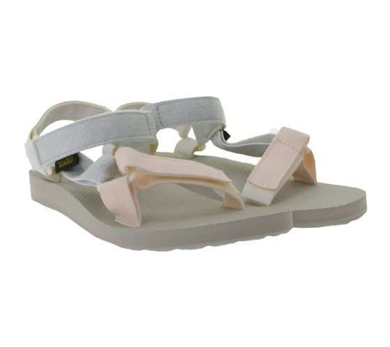 TEVA Original Universe Damen Sandalen leichte Freizeit-Schuhe glitzernd 1135370/PMML Silber/Rosa/Grau