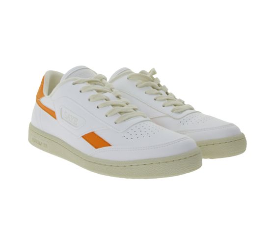 SAYE Modelo 89 vegane Low-Top Schuhe Freizeit-Sneaker Alltags-Schuhe M89-06 Weiß/Orange