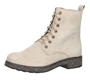 Think! Cogita Damen Stiefeletten Echtleder-Schuhe mit Reißverschluss und Wechselfußbett 3-000406-4000 Beige-Grau