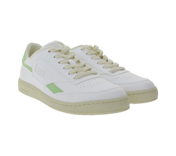 SAYE Modelo 89 baskets basses pour femmes chaussures végétaliennes avec détails logo M89-06-VGREEN blanc/vert clair