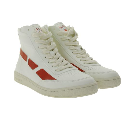 SAYE Modelo 89 Damen High-Top Schuhe vegane Freizeit-Sneaker Alltags-Schuhe M89H-01 Weiß/Rot