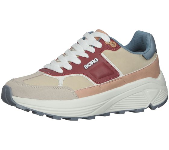 BJÖRN BORG R1300 PAS BLK women's sneakers in a layered look, lace-up shoes 2211 584519 beige/multicolored