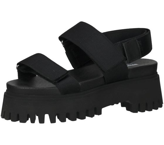 Bronx Groovy women's platform sandals with Velcro fastening party shoes 84927-N 01 black