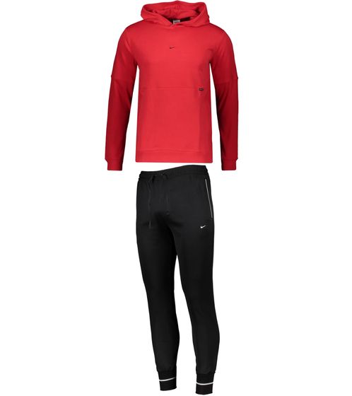 NIKE Strike22 Herren Trainings-Anzug 2-teiliger Sport-Anzug mit Kapuze DH9380-657 / DH9386-010 Rot/Schwarz