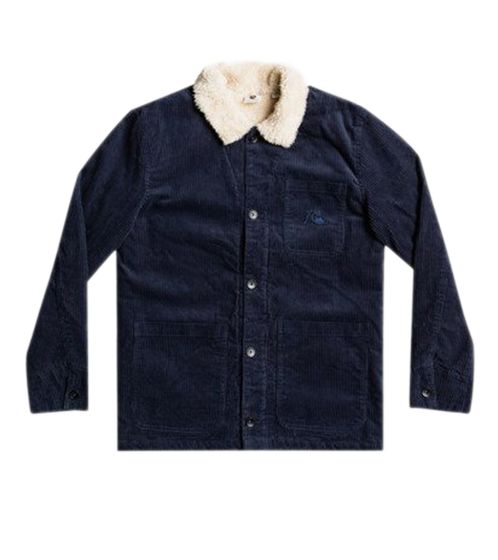 Quiksilver Veste en velours côtelé pour homme, veste doublée en coton, veste de transition EQYJK03766 BYJ0 bleu