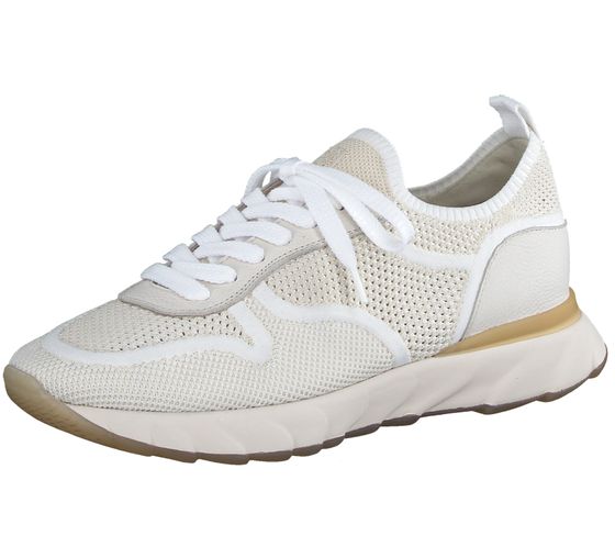 paul green Knit Calf Damen Sneaker nachhaltige Turnschuhe in Strickoptik mit Wechselfußbett 5124-00 Beige