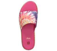 högl ladies beach mules with batik print summer shoes 3-10 0738 in brown or pink
