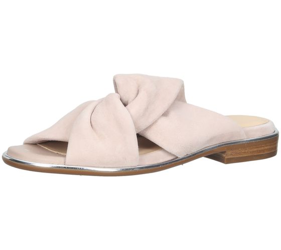 PETER KAISER Mauve Suede women's mules, genuine leather sandals with knotted straps, summer shoes 12117-245 old pink