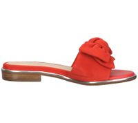 PETER KAISER women's mules, genuine leather sandals with playful decorative bow, summer shoes 12127-782 red