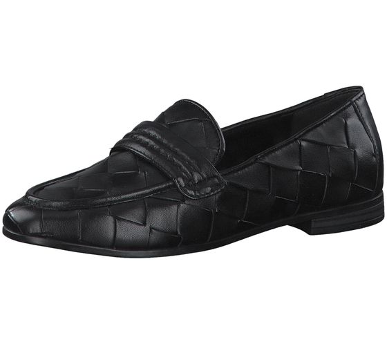 MARCO TOZZI chaussures à enfiler tressées en cuir véritable pour femmes 2-24200-28 002 noir