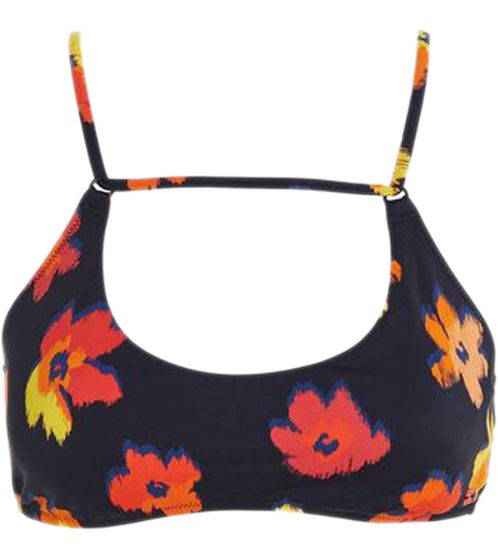 Tommy Hilfiger Damen Bikini-Oberteil mit floralem Print Bikini-Top Bralette 22607066 Schwarz/Bunt