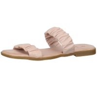 Sandalia mule de mujer ILC Livia en piel auténtica con tira con volantes zapatos de verano C45-3784 -09 rosa Sandalia mule de mujer ILC Livia en piel auténtica con tira con volantes zapatos de verano C45-3784 -09 rosa