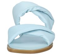 ILC Liberika Damen Pantolette Echtleder-Sandale mit verdrehtem Riemen Sommer-Schuhe C45-3720-11 Hell-Blau