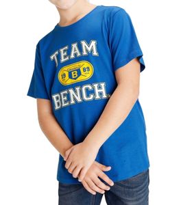 Bench. Chemise en coton pour enfants avec grand imprimé sur le devant, chemise à manches courtes pour adolescents, 66362332 bleu Bench. Chemise en coton pour enfants avec grand imprimé sur le devant, chemise à manches courtes pour adolescents, 66362332 bleu