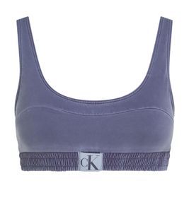 Calvin Klein Damen Bikini-Oberteil Bralette mit Logo-Patch auf dem Gummizug 66569514 Blau