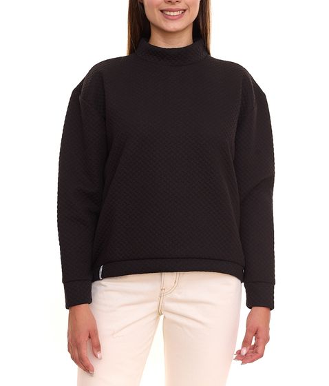 O'NEILL women's pullover sweatshirt with stand-up collar and zip 12483606 black