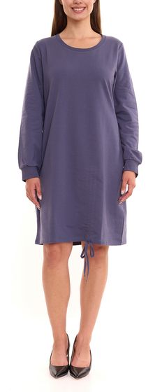 sheego Damen Shirt-Kleid mit individuell einstellbarer Raffung Party-Kleid Große Größen 47141556 Blau