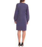 sheego Damen Shirt-Kleid mit individuell einstellbarer Raffung Party-Kleid Große Größen 47141556 Blau