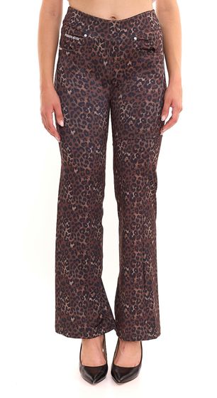 FREDDY MAINTENANT Pantalon large femme Yoga Tech à imprimé léopard 27699615 noir/marron