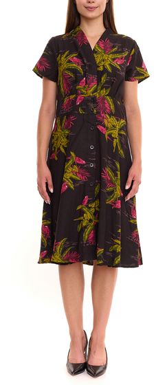 sheego by Joe Browns robe d'été robe en jersey durable pour femme grandes tailles 77143932 noir/coloré