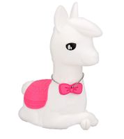 Confezione da 2 luci notturne LED Alpaca per bambini NAVARIS con cambio colore RGB, funzionamento a batteria, grigio/blu o bianco/rosa