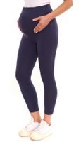Confezione da 2 leggings premaman da donna nove 9 mesi, comodi pantaloni premaman, abbigliamento premaman 258541 nero/blu scuro Confezione da 2 leggings premaman da donna nove 9 mesi, comodi pantaloni premaman, abbigliamento premaman 258541 nero/blu scuro