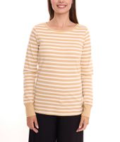 Pack of 2 DELMAO Striped Interlock women's long-sleeved shirts, striped cotton long-sleeved 60056433 beige/white Pack of 2 DELMAO Striped Interlock women's long-sleeved shirts, striped cotton long-sleeved 60056433 beige/white
