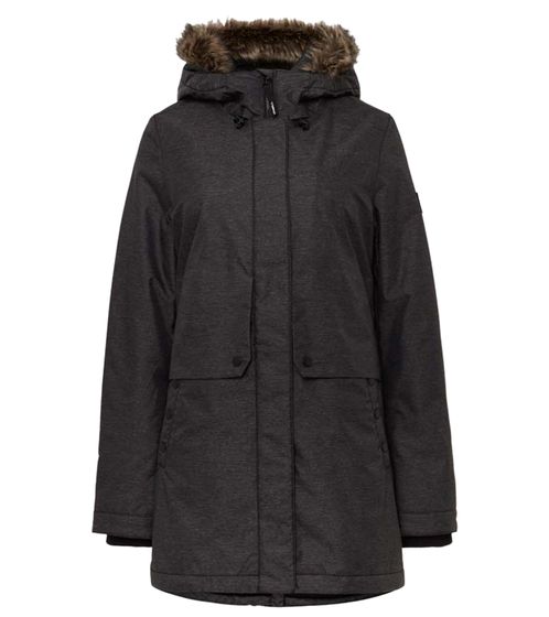 Veste d'hiver femme O'Neill Journey Parka coupe près du corps, veste à capuche 0P5012 9010 gris foncé