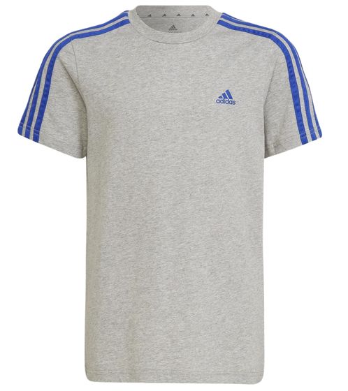 adidas Kinder nachhaltiges Baumwoll-Shirt Fußball-Trikot HP0842 Grau/Blau