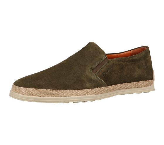 SANSIBAR pantoufles pour hommes avec semelle amovible chaussures en cuir véritable 1074033 vert olive