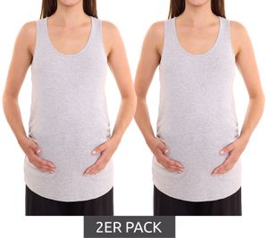2er Sparpack neun 9 monate Damen Sommer-Top schlichtes Shirt Schwangerschaftsmode 68950144 Grau 2er Sparpack neun 9 monate Damen Sommer-Top schlichtes Shirt Schwangerschaftsmode 68950144 Grau