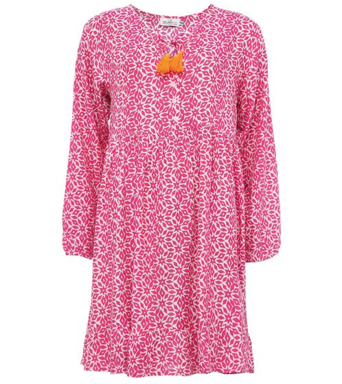 ZWILLINGSHERZ Melody Robe d'été pour femme Robe tunique avec motif graphique 3369-2 rose