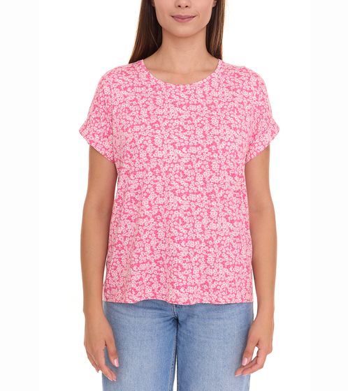 ONLY ONLMOSTER Damen Sommer-Shirt Kurzarm-Shirt mit Blütendruck 12642762 Pink