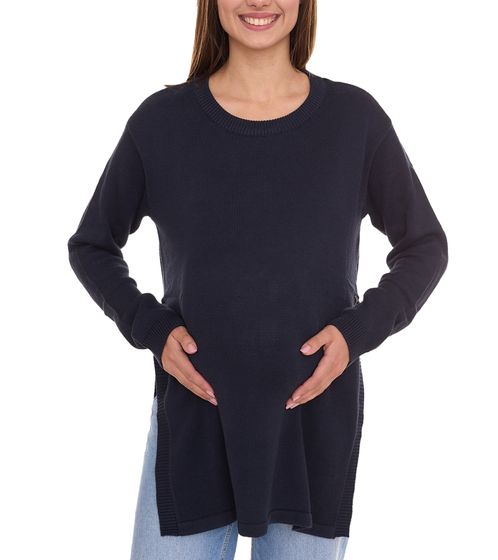 nine 9 months women's knitted sweater maternity wear pregnancy sweater 24659305 dark blue