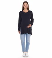 pull tricoté pour femme de neuf 9 mois, vêtements de maternité, pull de grossesse 24659305 bleu foncé