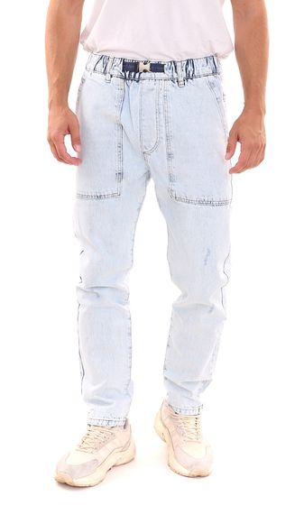 2Y Premium Herren Skinny-Jeans stylische Denim-Hose mit großen Eingrifftaschen B6894 Hellblau