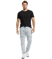 2Y Premium Herren Skinny-Jeans stylische Denim-Hose mit großen Eingrifftaschen B6894 Hellblau