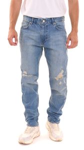 2Y Vaqueros Premium para hombre, elegantes pantalones vaqueros con aspecto usado B6784BLU azul