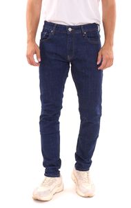 2Y Premium Herren Skinny-Jeans modische Denim-Hose im 5-Pocket-Style B6541BLU Dunkelblau