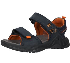 bama children's trekking sandals, real leather sandals with Velcro straps 1095821 dark blue