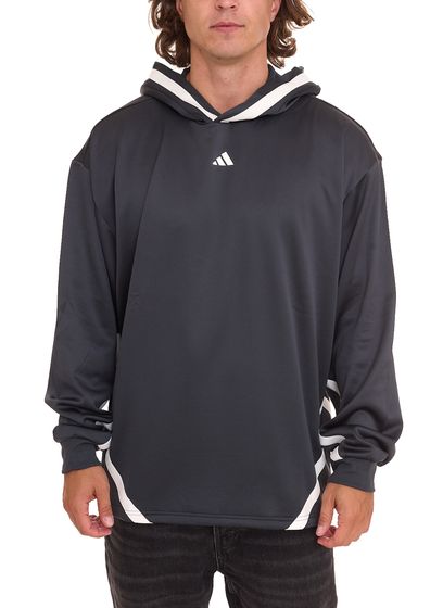 adidas SELECT Herren Basketball-Hoodie mit AEROREADY Technologie Langarm-Shirt Alltags-Pullover in Tall-Größen IL2179 Schwarz