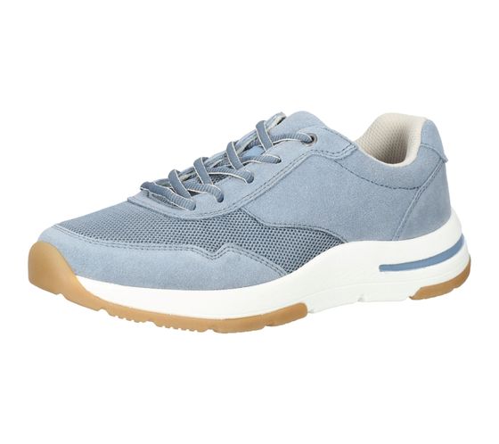 bama women's sneakers, real leather shoes, fashionable city shoes 1092116 light blue