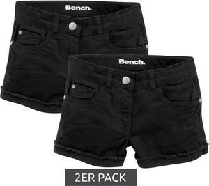 2er Sparpack Bench. Kinder Jeans-Shorts für Mädchen Denim-Hose Teenie Sommer Hot Pants Jugendliche 89679350 Schwarz