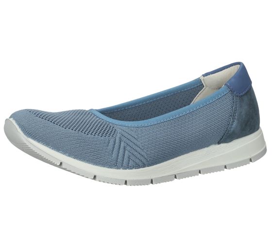 bama Damen Ballerina Mesh Sneaker mit herausnehmbarer Einlegesohle Made in Italy Sommer-Schuhe 1095318 Blau