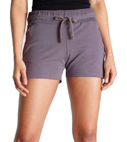 FAYN SPORTS Damen Shorts kurze Baumwoll-Hose mit Tunnelzug Sport-Shorts 34833164 Dunkel-Flieder