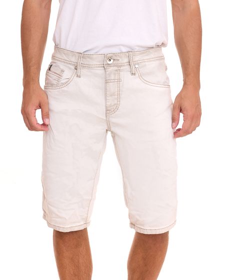 CAMP DAVID Herren Jeans-Shorts Baumwoll-Hose Jogg Denim mit Turn-Up Saum 92814533 Beige