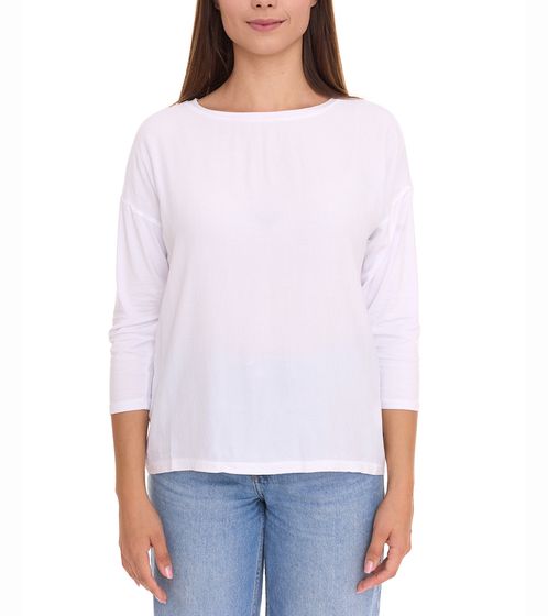 Tamaris Burdur long-sleeved shirt women's summer shirt with dropped shoulders 49918405 white